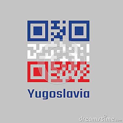 QR code set color of Yugoslavia 1918â€“1941 Vector Illustration